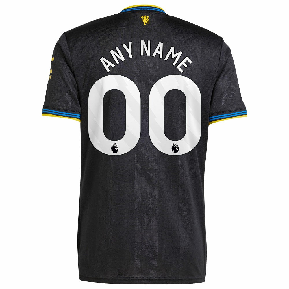 Manchester United 2025/26 Third Replica Custom Jersey Black