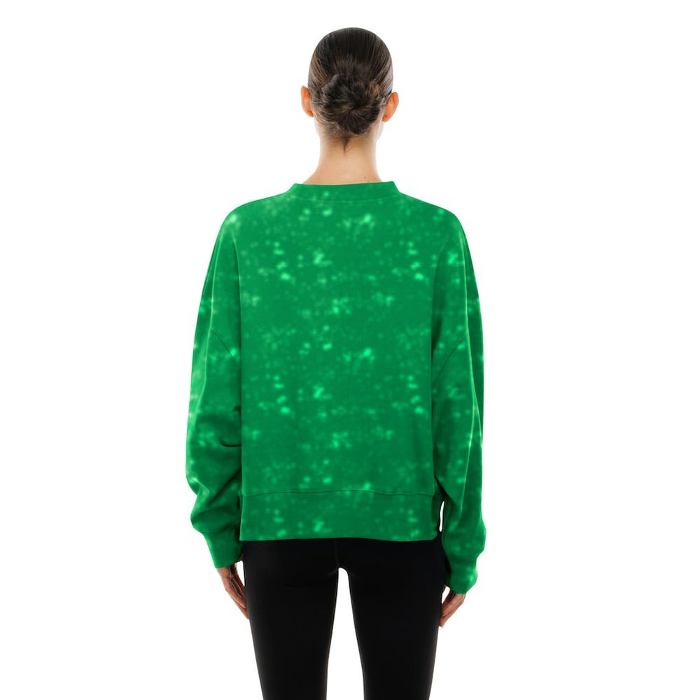 Boston Celtics Women's Throwback Collection Mineral Wash Crewneck Sweatshirt Kelly Green