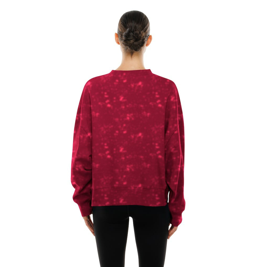 Cleveland Cavaliers Women's Throwback Collection Mineral Wash Crewneck Sweatshirt Wine