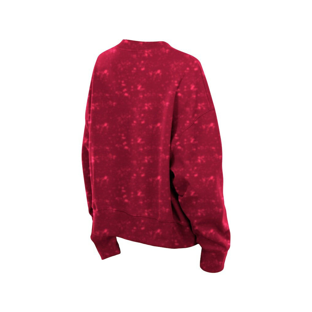 Cleveland Cavaliers Women's Throwback Collection Mineral Wash Crewneck Sweatshirt Wine