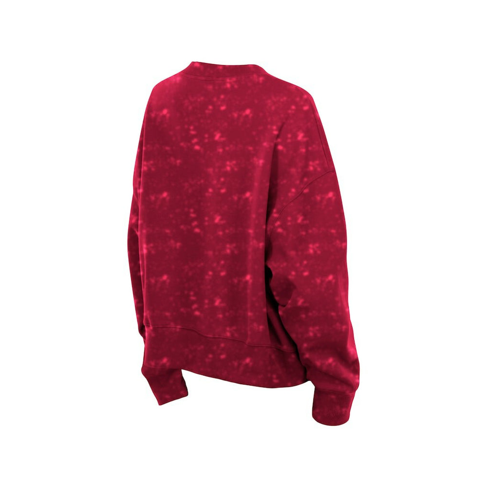 Cleveland Cavaliers Women's Throwback Collection Mineral Wash Crewneck Sweatshirt Wine