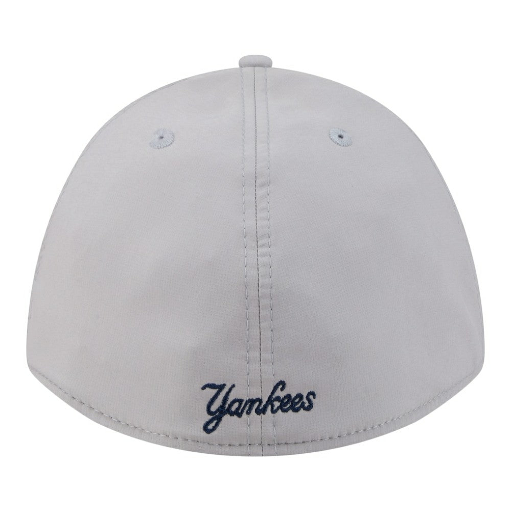 New York Yankees New Era Patch 39THIRTY A-Frame M-Crown Perforated Flex Hat - Gray Hats