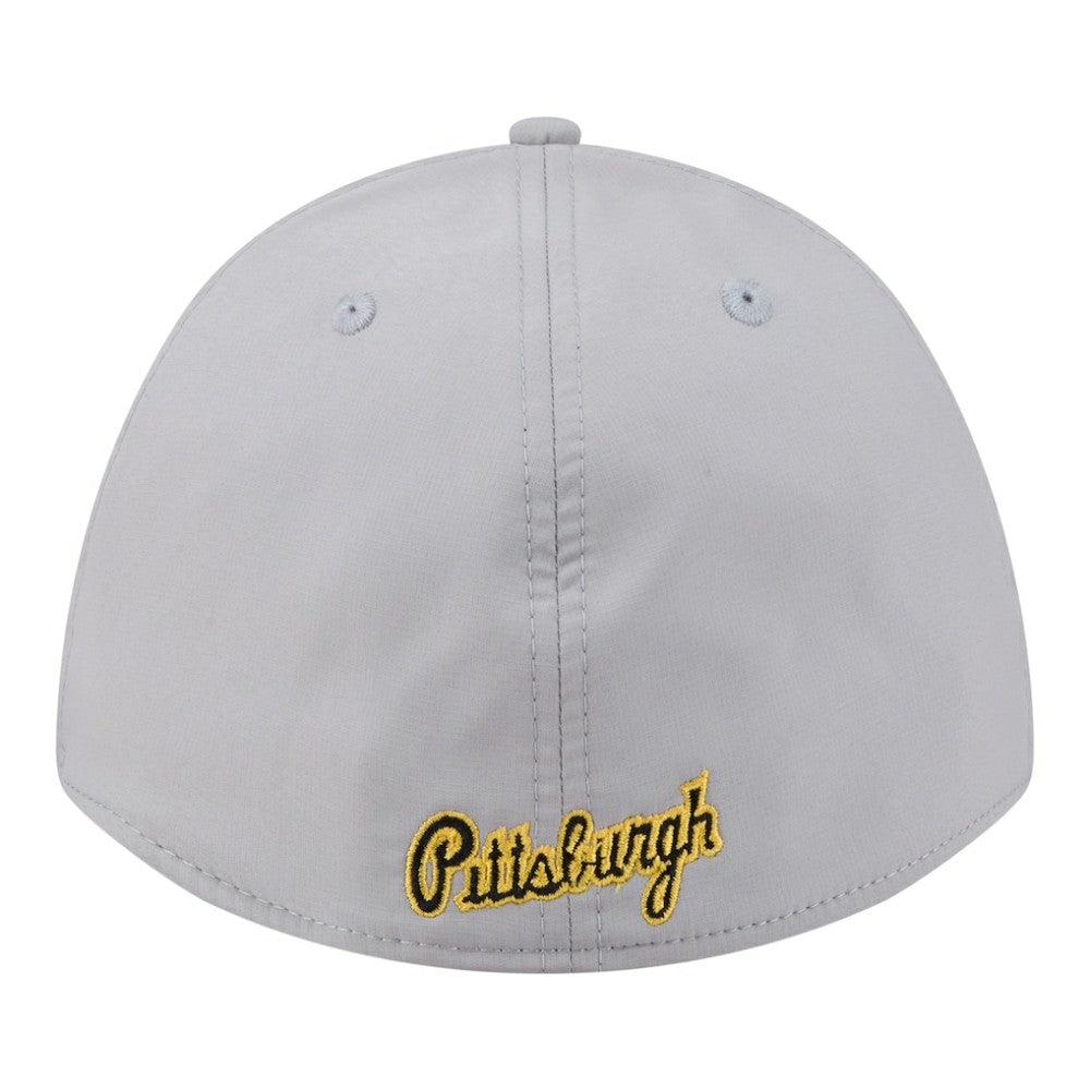 Pittsburgh Pirates New Era Patch 39THIRTY A-Frame M-Crown Perforated Flex Hat - Gray Hats