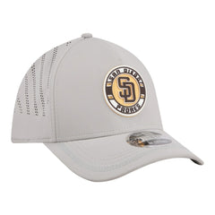 San Diego Padres New Era Patch 39THIRTY A-Frame M-Crown Perforated Flex Hat - Gray Hats