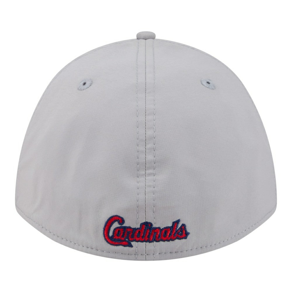 St. Louis Cardinals New Era Patch 39THIRTY A-Frame M-Crown Perforated Flex Hat - Gray Hats
