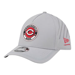 Cincinnati Reds New Era Patch 39THIRTY A-Frame M-Crown Perforated Flex Hat - Gray Hats