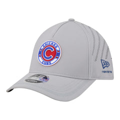 Chicago Cubs New Era Patch 39THIRTY A-Frame M-Crown Perforated Flex Hat - Gray Hats