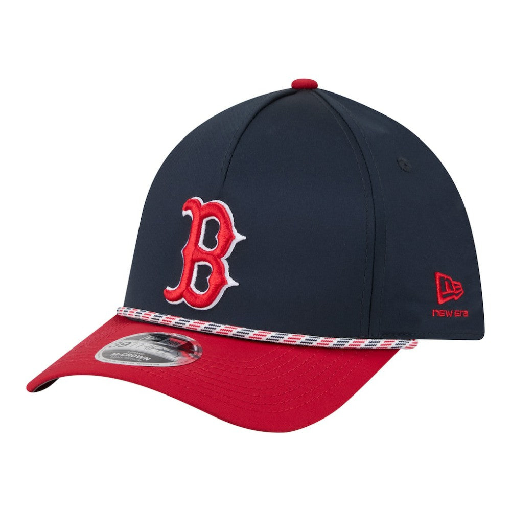Boston Red Sox New Era Rope M-Crown A-Frame 39THIRTY Flex Hat - Navy/Red Hats