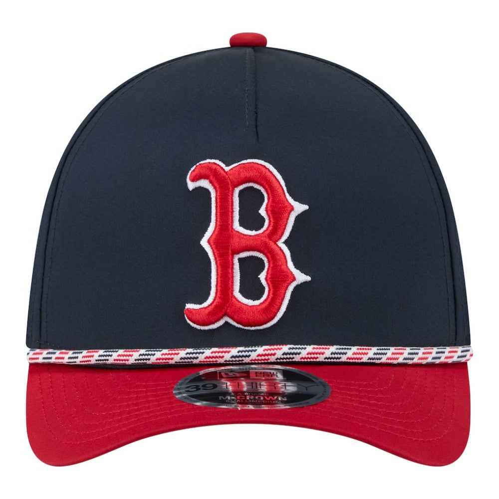 Boston Red Sox New Era Rope M-Crown A-Frame 39THIRTY Flex Hat - Navy/Red Hats