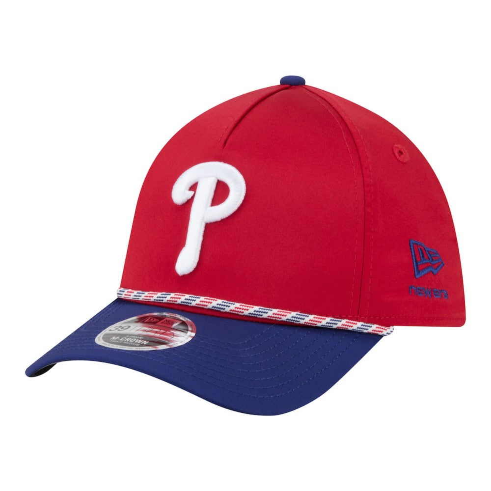 Philadelphia Phillies New Era Rope M-Crown A-Frame 39THIRTY Flex Hat - Red/Royal Hats