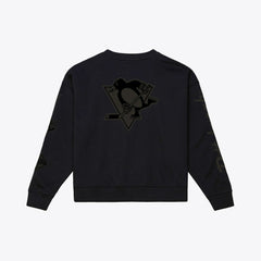 NHL Pittsburgh Penguins Mitchell & Ness Unisex Phantom Fleece Crew Neck Sweatshirt - Black