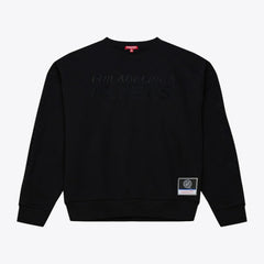 NHL Philadelphia Flyers Mitchell & Ness Unisex Phantom Fleece Crew Neck Sweatshirt - Black