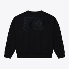 NHL Philadelphia Flyers Mitchell & Ness Unisex Phantom Fleece Crew Neck Sweatshirt - Black