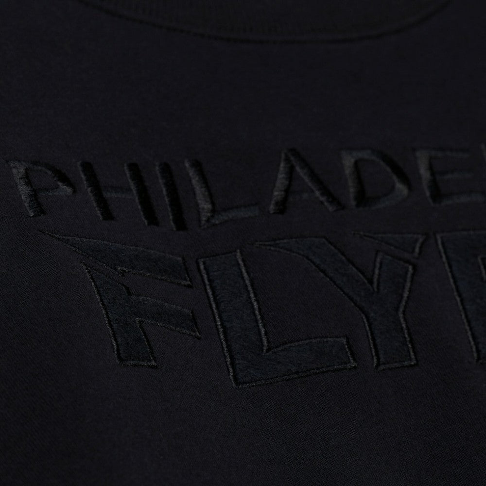 NHL Philadelphia Flyers Mitchell & Ness Unisex Phantom Fleece Crew Neck Sweatshirt - Black