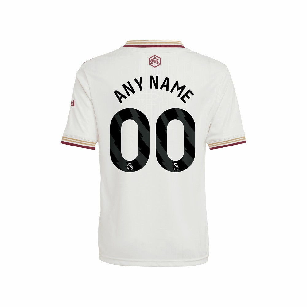 Arsenal Youth 2025/26 Third Replica Custom Jersey White