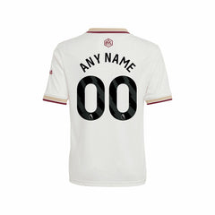Arsenal Youth 2025/26 Third Replica Custom Jersey White