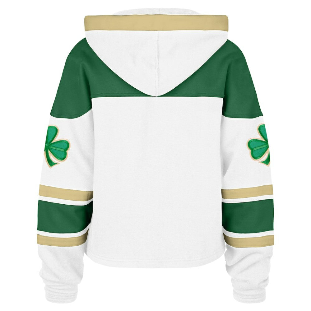 NHL Boston Bruins '47 Women's McLucky Cropped Lacer Hoodie - White