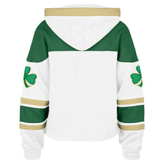NHL Chicago Blackhawks '47 Women's McLucky Cropped Lacer Hoodie - White