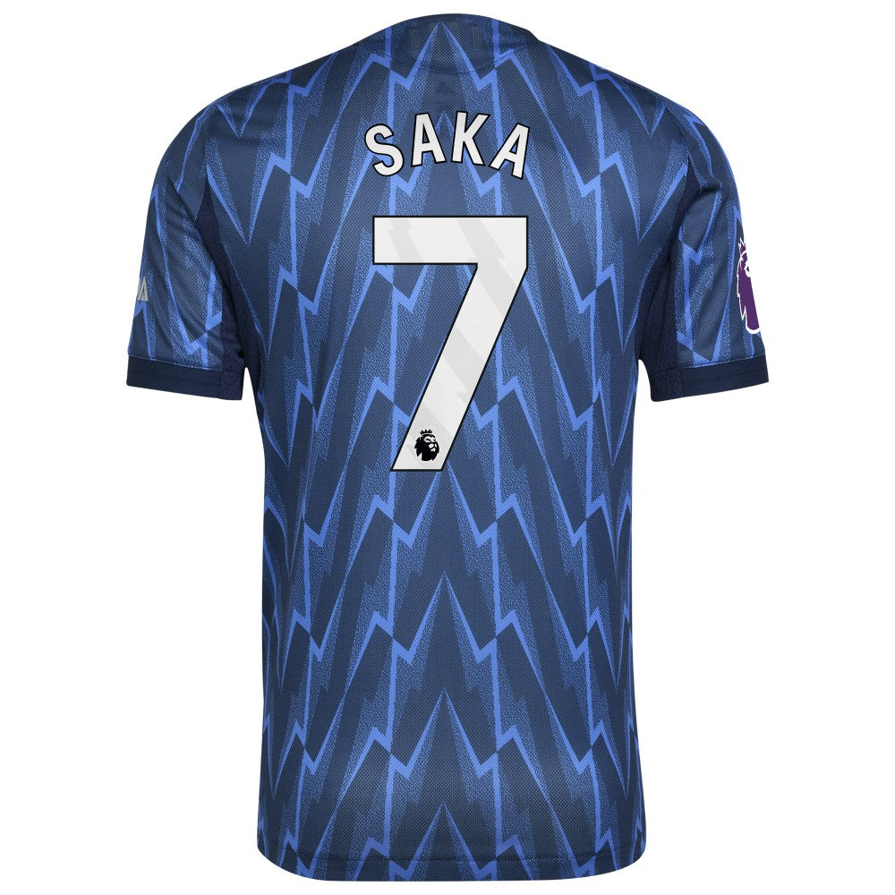 Bukayo Saka Arsenal 2025/26 Away Player Jersey Blue