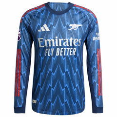 William Saliba Arsenal 2025/26 Away Long Sleeve Player Jersey Blue