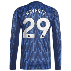 Kai Havertz Arsenal 2025/26 Away Replica Long Sleeve Player Jersey Blue