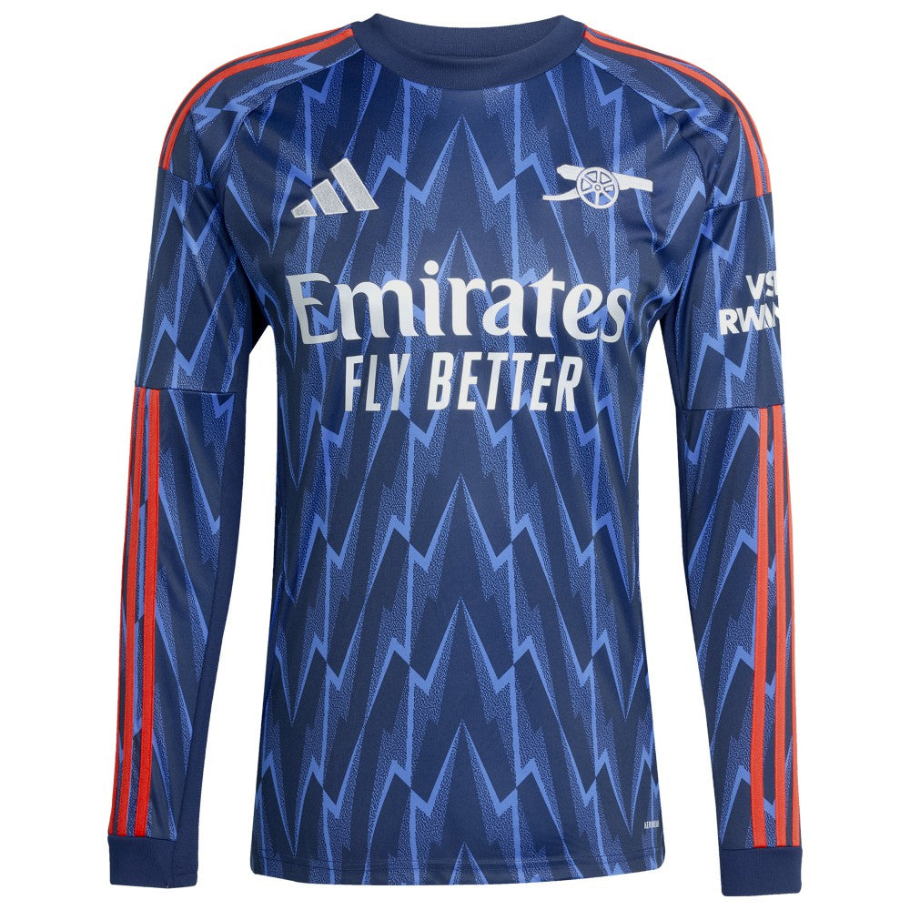 William Saliba Arsenal 2025/26 Away Replica Long Sleeve Player Jersey Blue