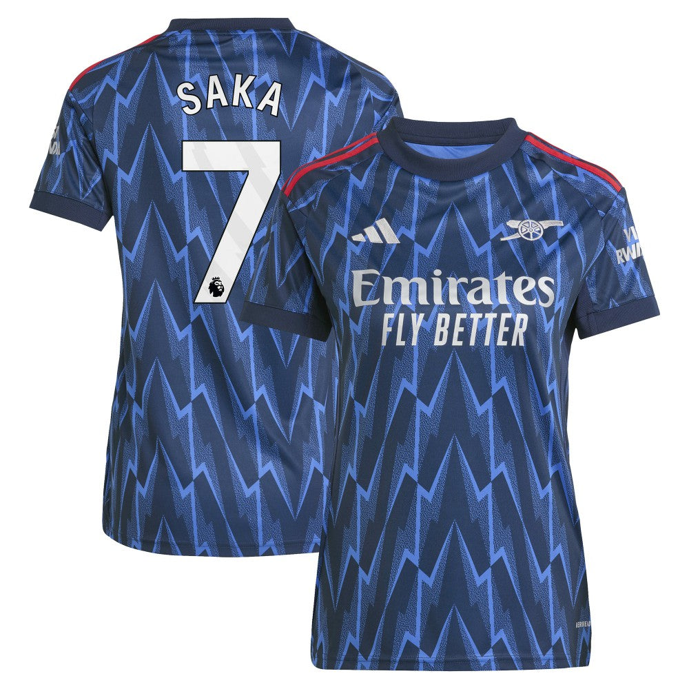 Bukayo Saka Arsenal Women's 2025/26 Away Replica Player Jersey Blue shop