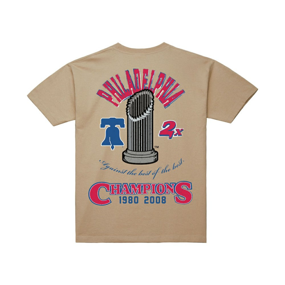 Philadelphia Phillies Mitchell & Ness Legacy Defined T-Shirt - Cream T-shirts