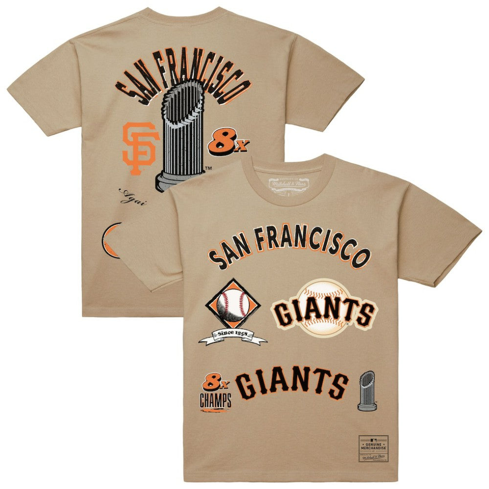 San Francisco Giants Mitchell & Ness Legacy Defined T-Shirt - Cream T-shirts