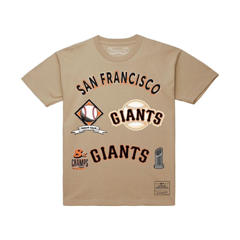 San Francisco Giants Mitchell & Ness Legacy Defined T-Shirt - Cream T-shirts