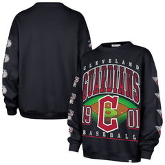Cleveland Guardians '47 Women's Trendy Team Go Big Oversized Sweatshirt - Navy Sweatshirts