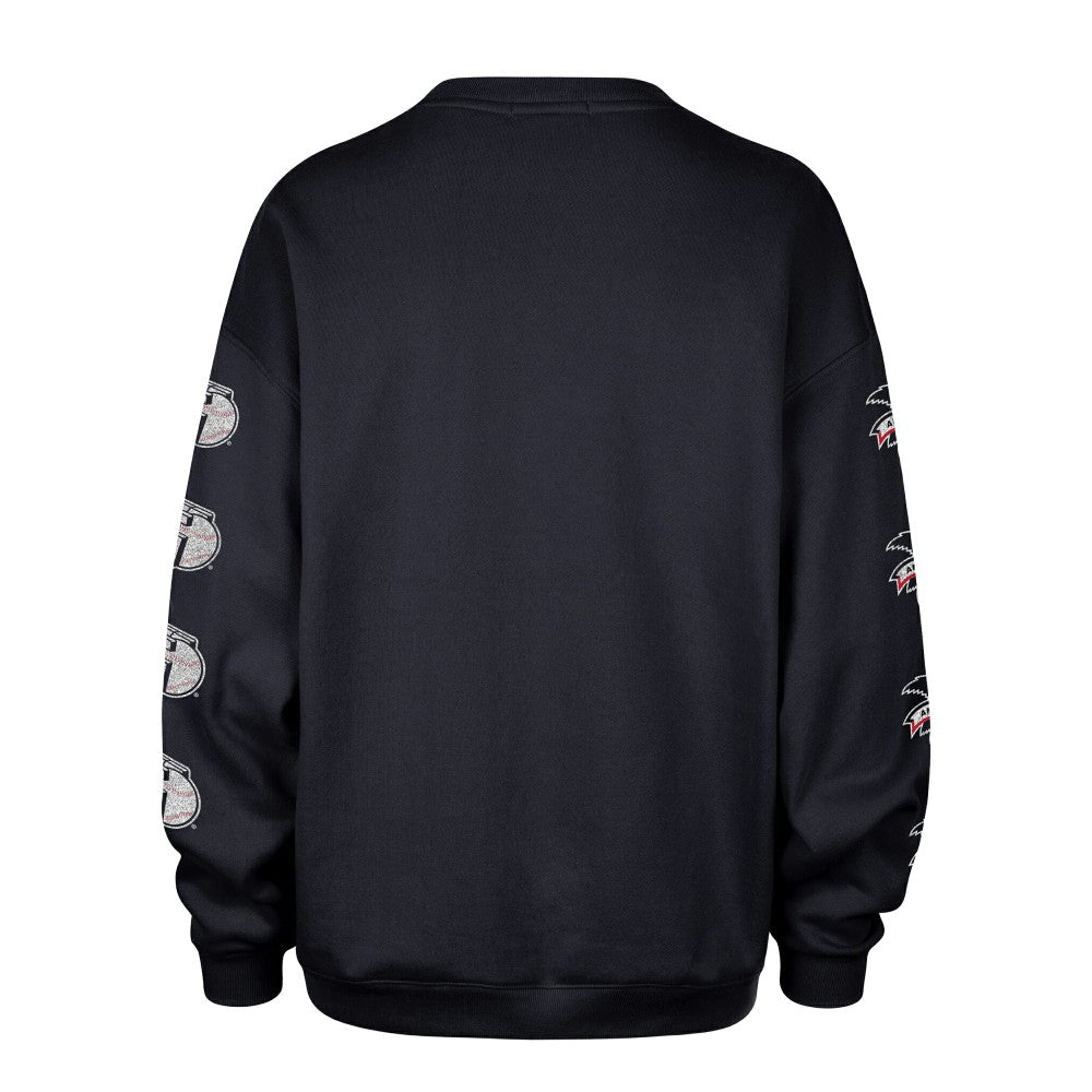 Cleveland Guardians '47 Women's Trendy Team Go Big Oversized Sweatshirt - Navy Sweatshirts
