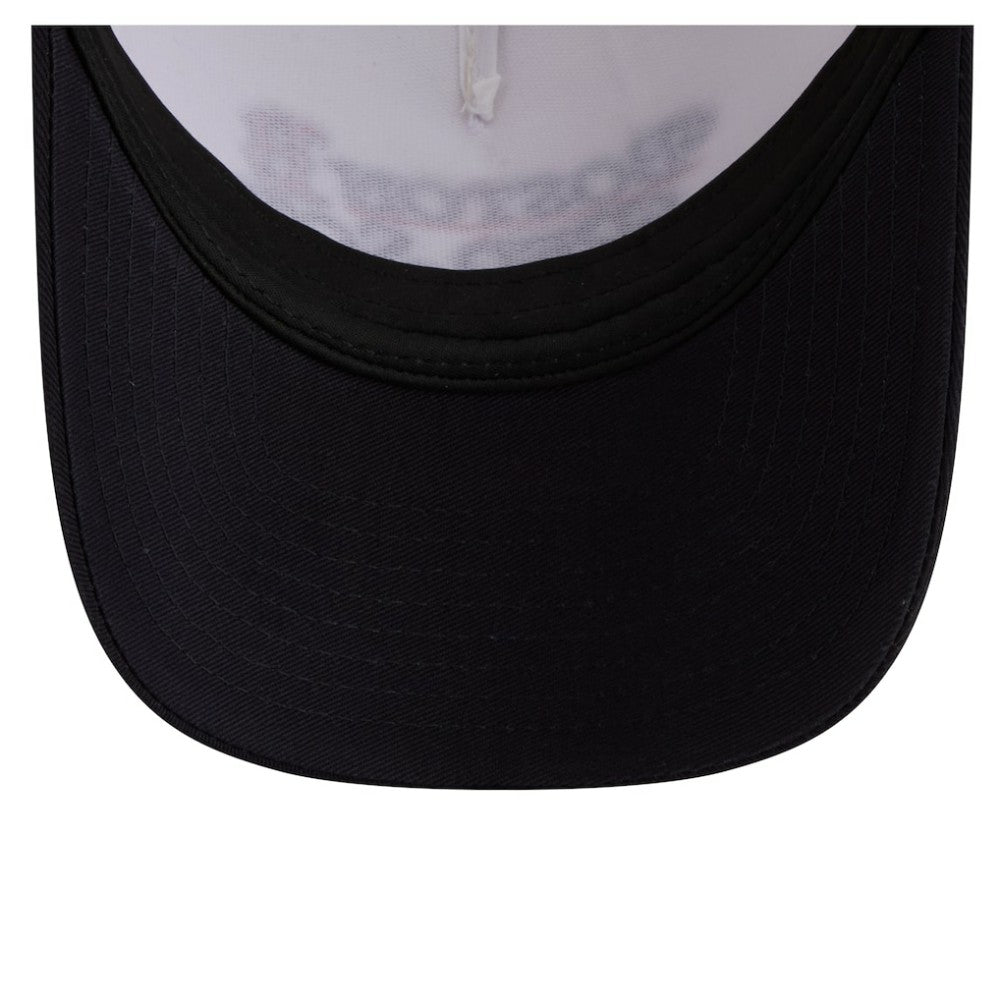 Boston Red Sox New Era Women's Retro 9FORTY M-Crown A-Frame Trucker Adjustable Hat - Light Beige/Navy Hats