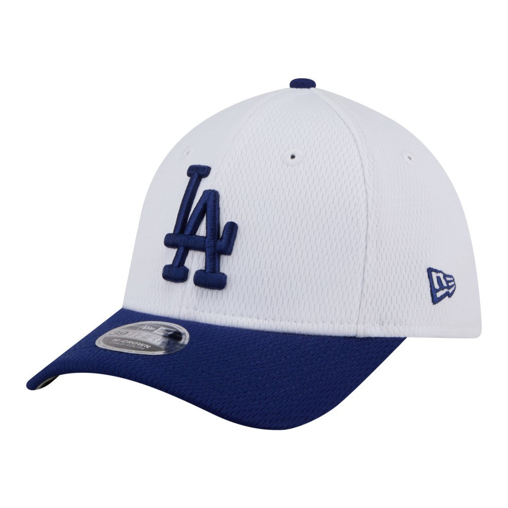 Los Angeles Dodgers New Era Youth Baseball 39THIRTY M-Crown Flex Hat - White/Royal Hats