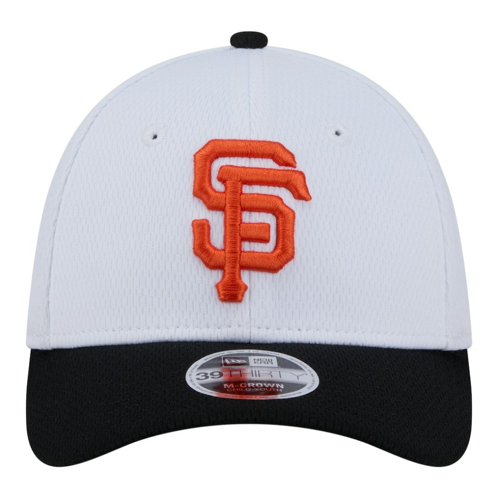 San Francisco Giants New Era Youth Baseball 39THIRTY M-Crown Flex Hat - White/Black Hats