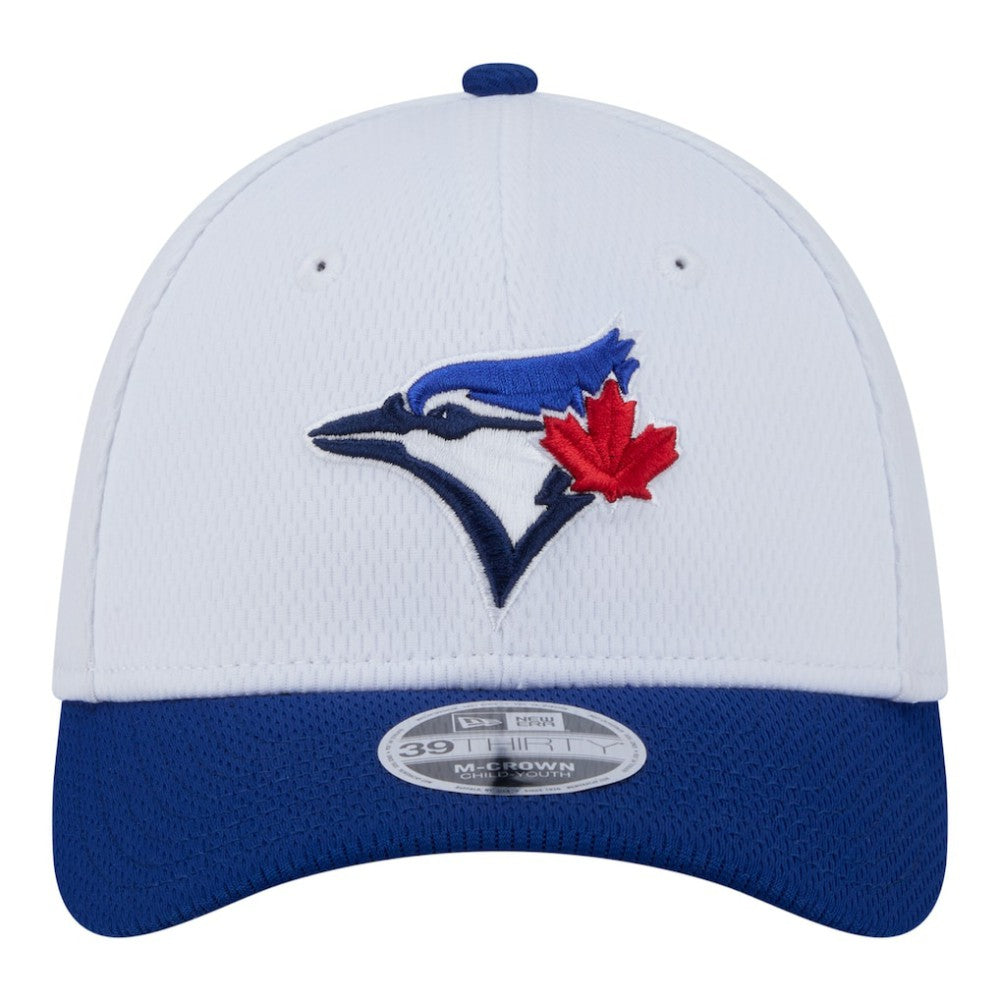 Toronto Blue Jays New Era Youth  Baseball 39THIRTY M-Crown Flex Hat - White/Royal Hats