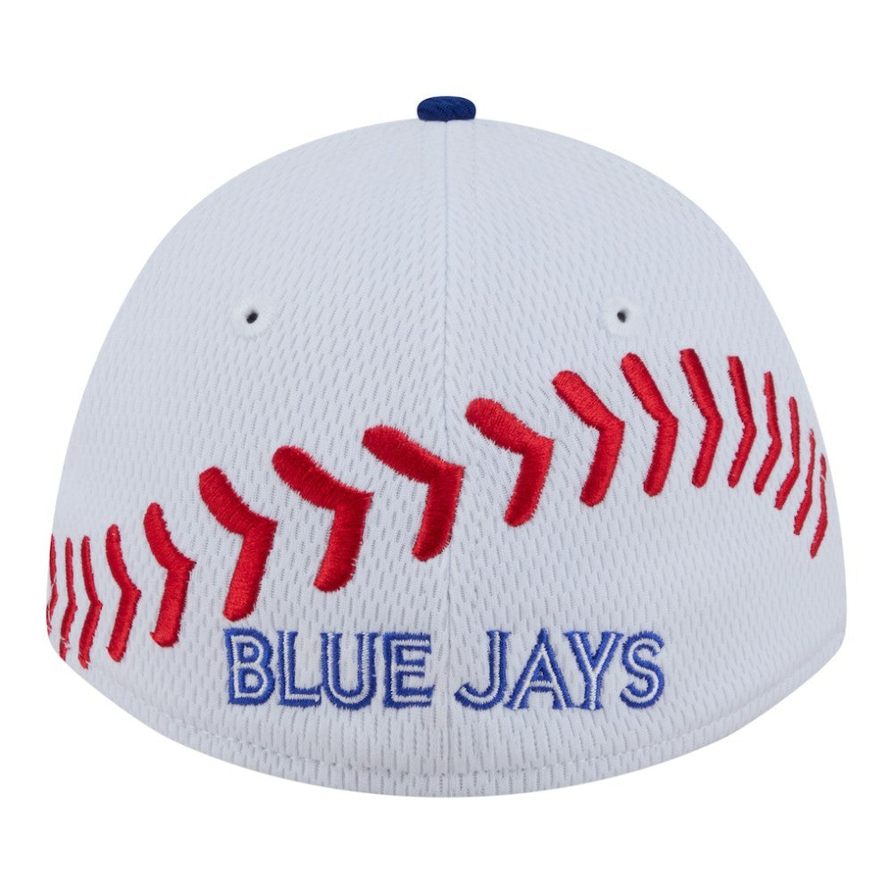 Toronto Blue Jays New Era Youth  Baseball 39THIRTY M-Crown Flex Hat - White/Royal Hats