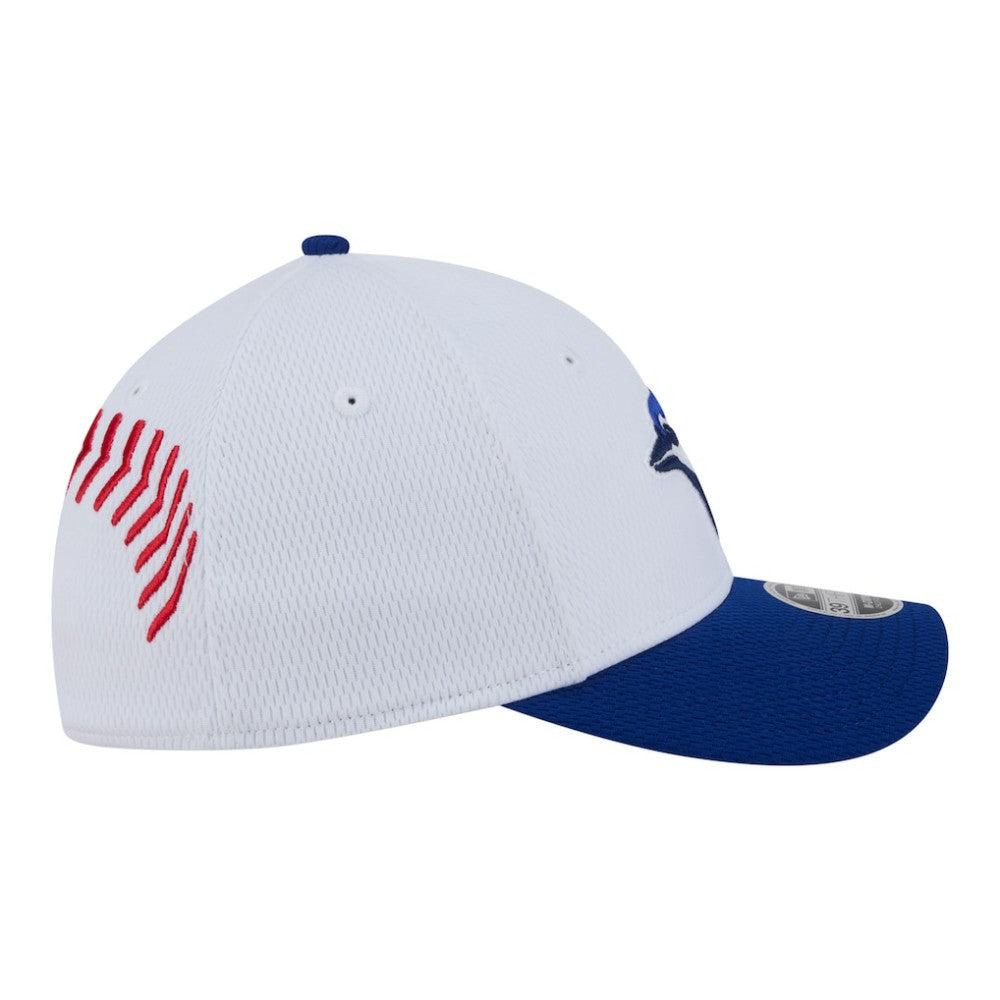 Toronto Blue Jays New Era Youth  Baseball 39THIRTY M-Crown Flex Hat - White/Royal Hats