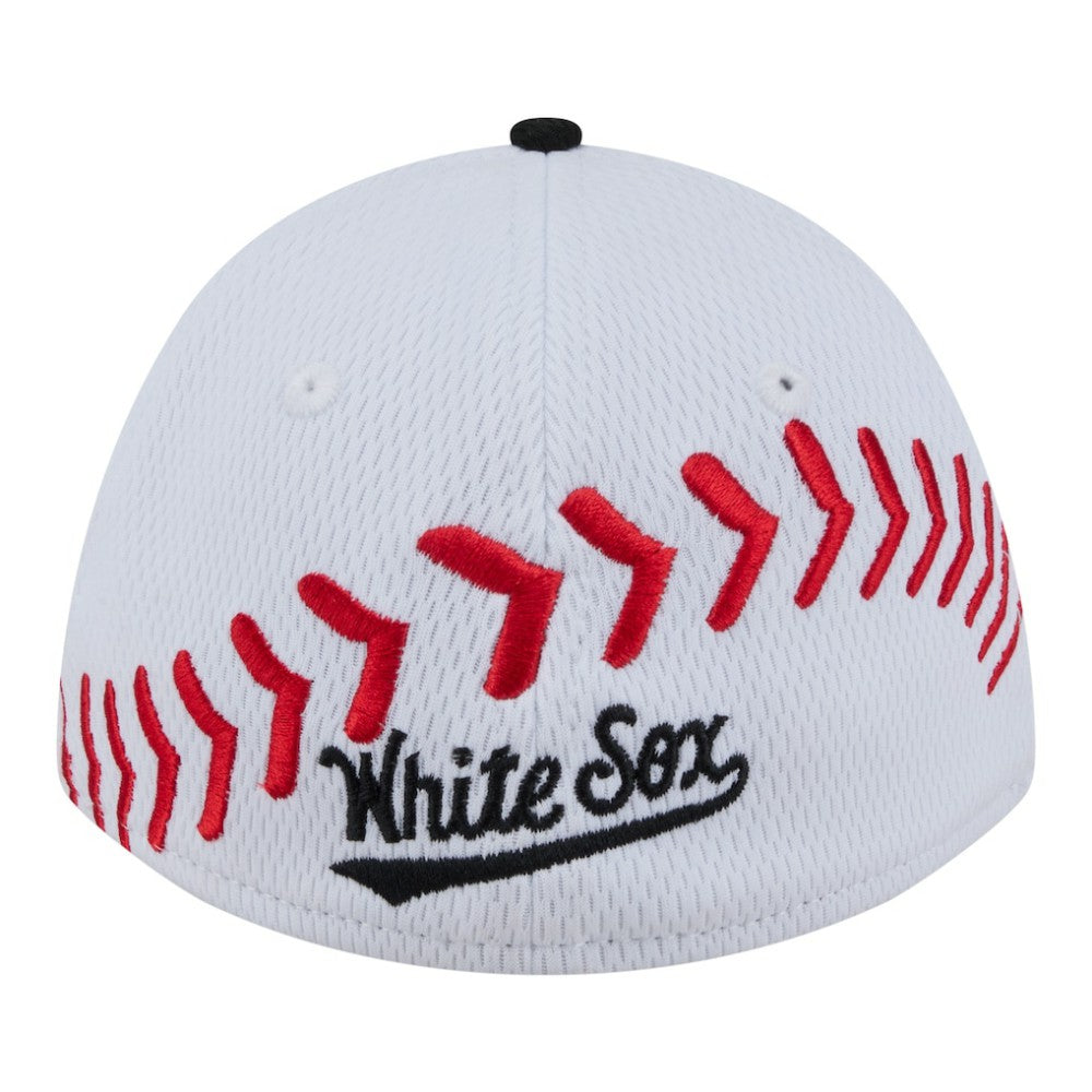 Chicago White Sox New Era Youth Baseball 39THIRTY M-Crown Flex Hat - White/Black Hats