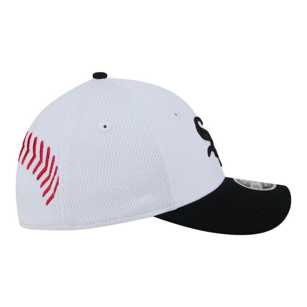 Chicago White Sox New Era Youth Baseball 39THIRTY M-Crown Flex Hat - White/Black Hats