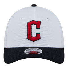 Cleveland Guardians New Era Youth Baseball 39THIRTY M-Crown Flex Hat - White/Navy Hats