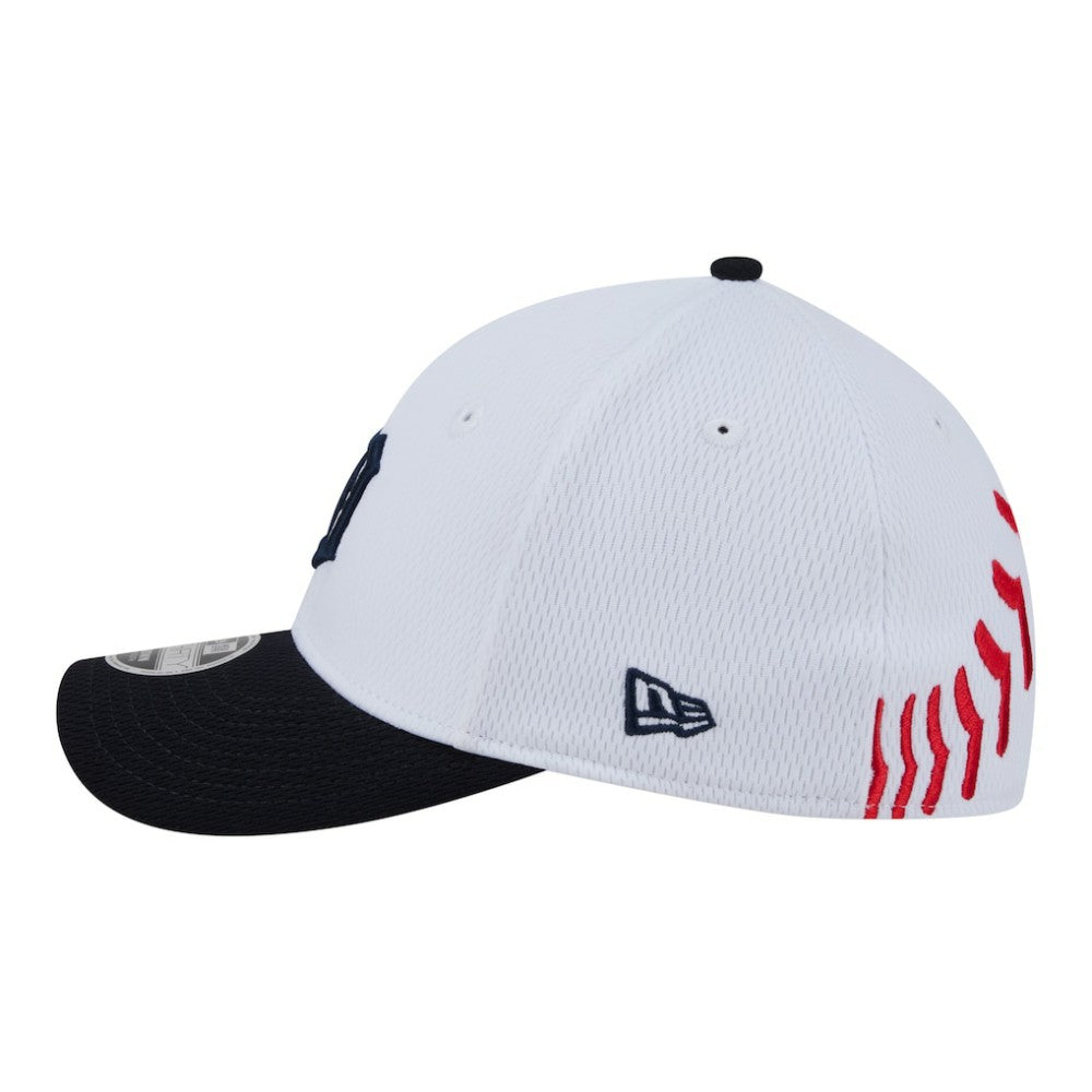 Detroit Tigers New Era Youth Baseball 39THIRTY M-Crown Flex Hat - White/Navy Hats