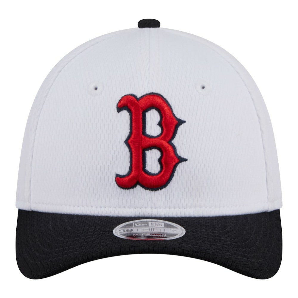 Boston Red Sox New Era Youth Baseball 39THIRTY M-Crown Flex Hat - White/Navy Hats