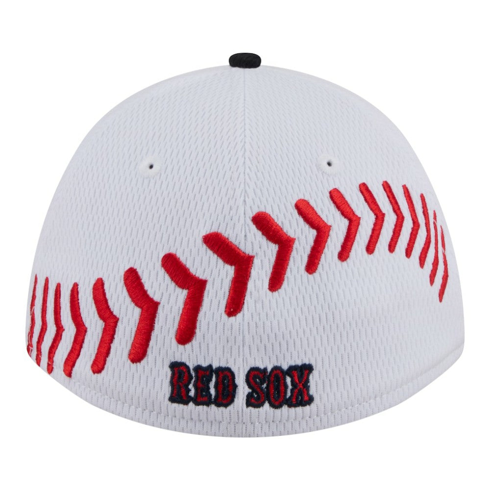 Boston Red Sox New Era Youth Baseball 39THIRTY M-Crown Flex Hat - White/Navy Hats