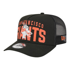 San Francisco Giants New Era Youth Logo Fade A-Frame 9FIFTY Snapback Hat - Black Hats