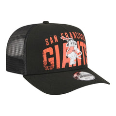 San Francisco Giants New Era Youth Logo Fade A-Frame 9FIFTY Snapback Hat - Black Hats