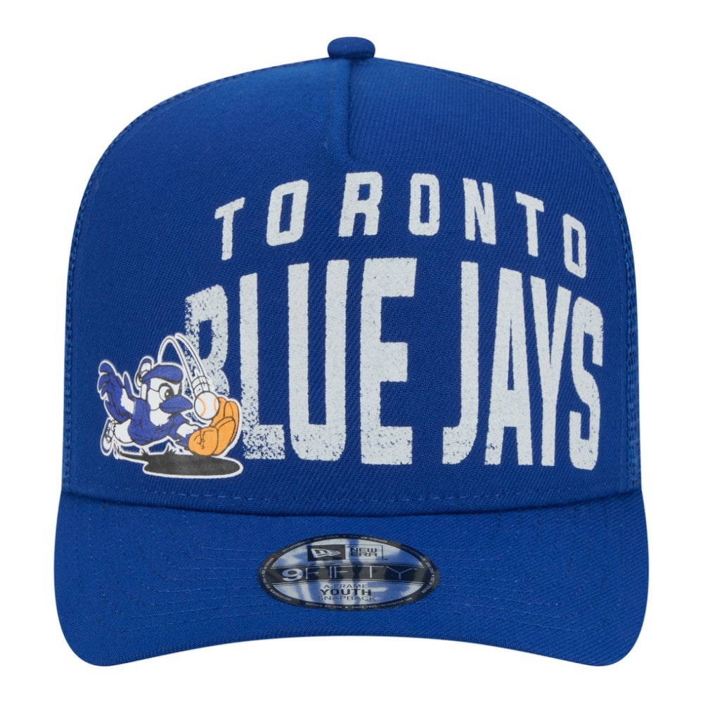 Toronto Blue Jays New Era Youth Logo Fade A-Frame 9FIFTY Snapback Hat - Royal Hats
