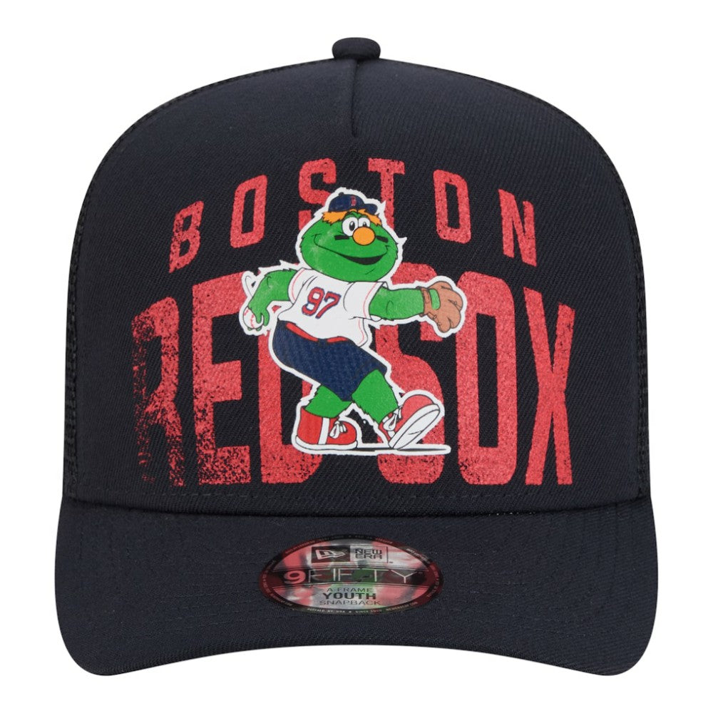 Boston Red Sox New Era Youth Logo Fade A-Frame 9FIFTY Snapback Hat - Navy Hats