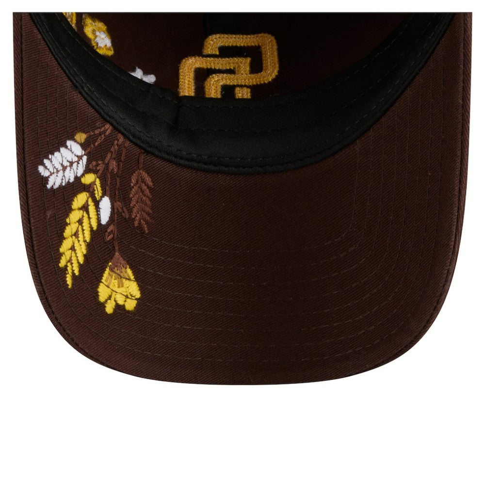 San Diego Padres New Era Women's Wildflower Casual Classic Adjustable Hat - Brown Hats