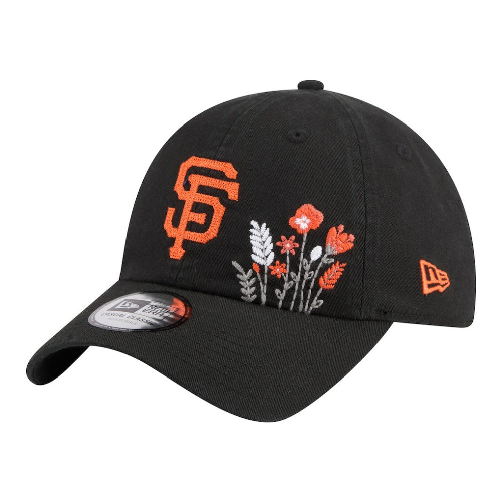 San Francisco Giants New Era Women's Wildflower Casual Classic Adjustable Hat - Black Hats